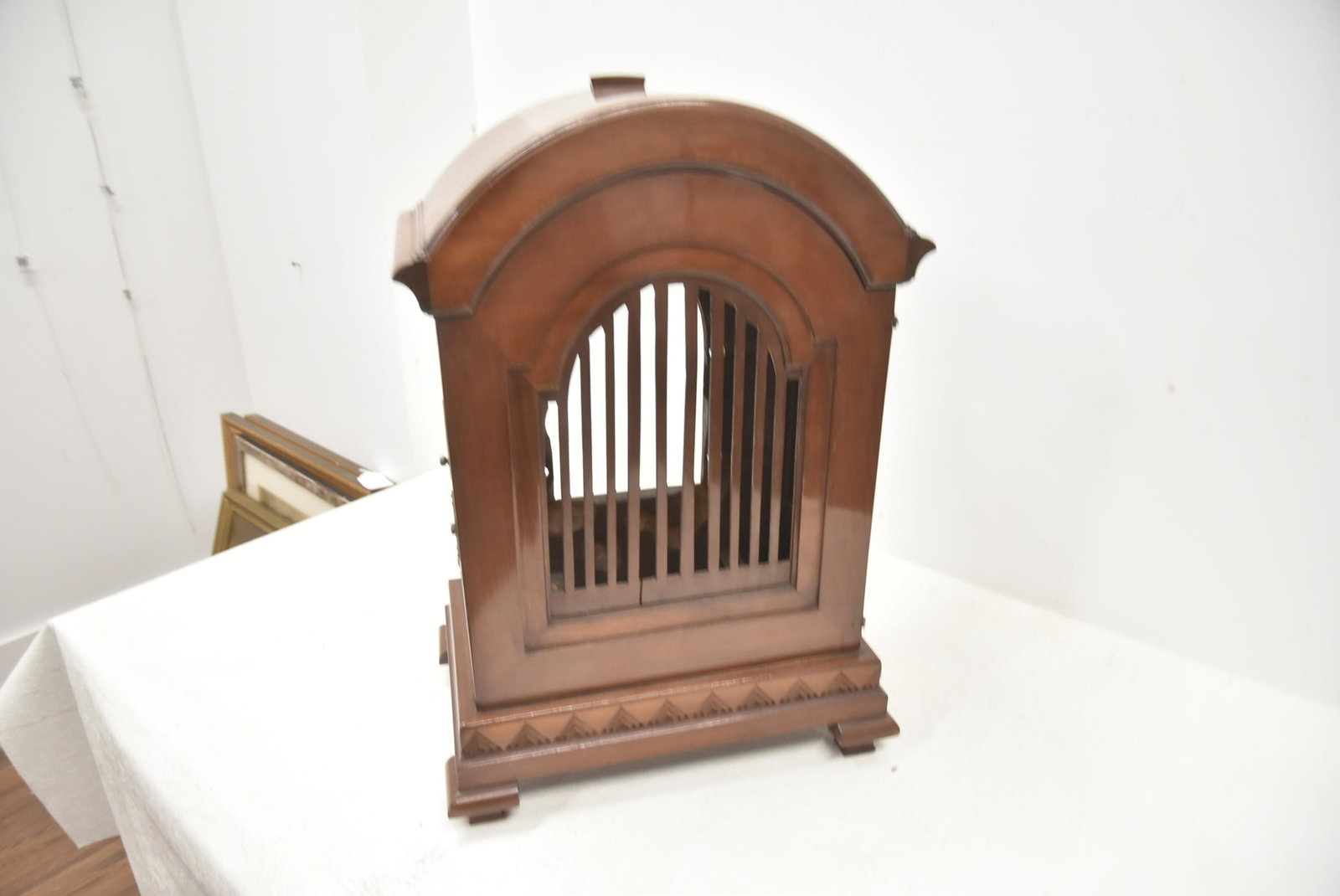 ANTIQUE WALNUT CLOCK CASE - 8