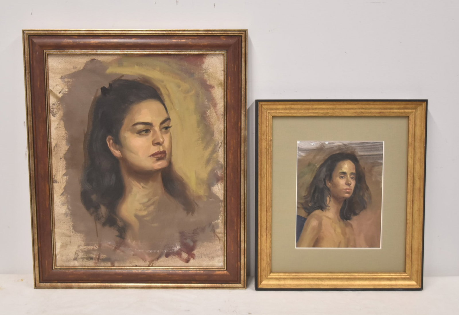 ALBERT WASSERMAN , (2) FEMALE PORTRAIT PAINTINGS (1 of 14)
