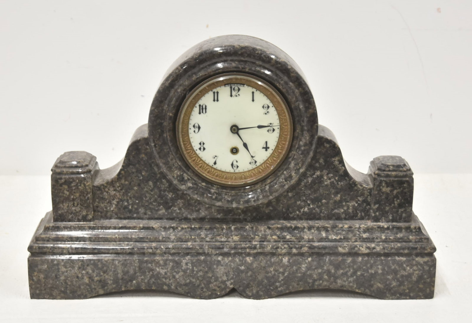 VICTORIAN DECO GRANITE CLOCK (1 of 9)