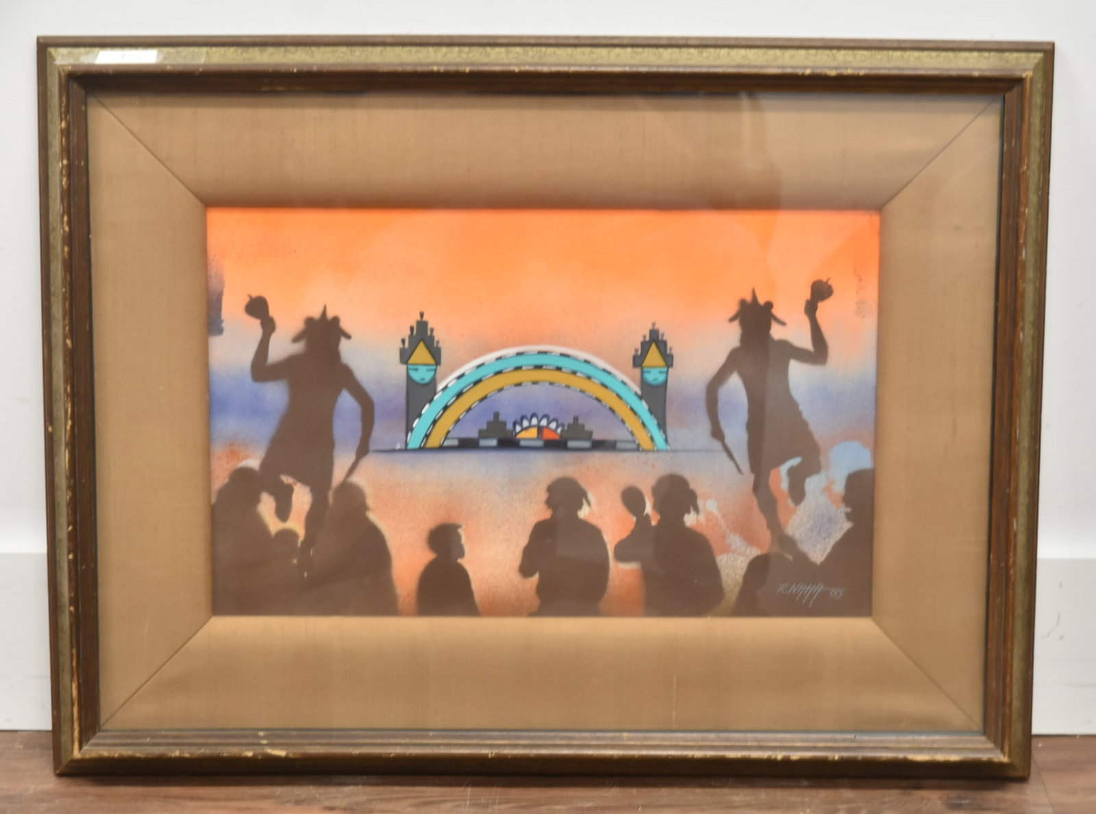 RAYMOND NAHA "MUDHEAD CEREMONY" CASEIN (1 of 9)