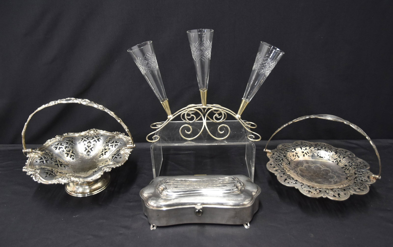 (4)pc SILVER PLATE GROUPING (1 of 12)