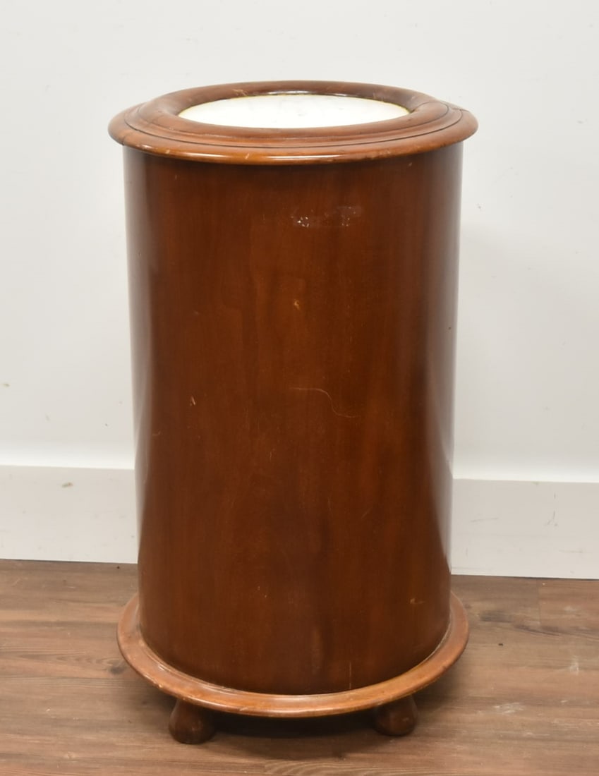 VICTORIAN MARBLE TOP COLUMN PO TABLE (1 of 8)