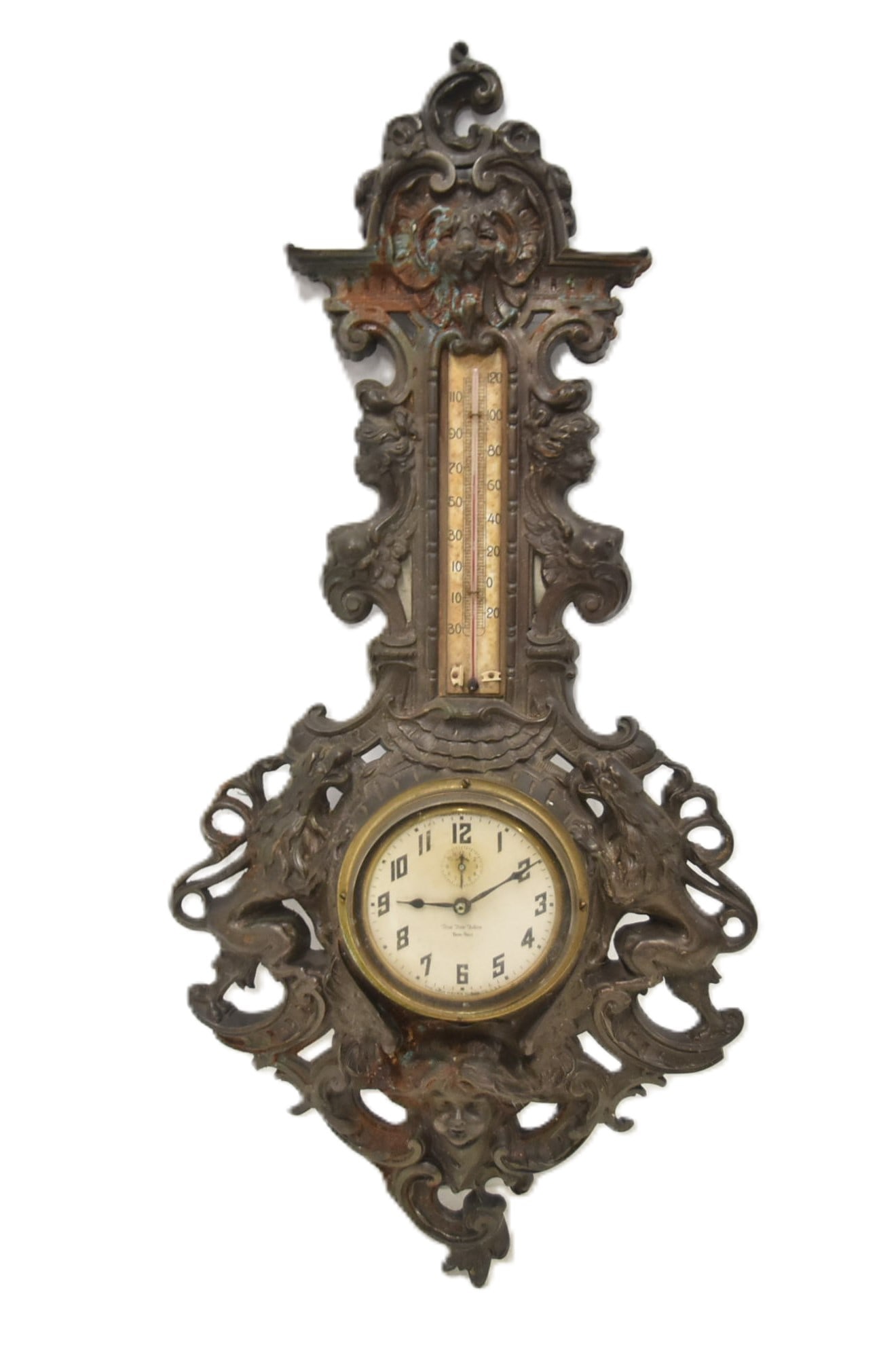 ANTIQUE IRON BAROMETER (1 of 13)