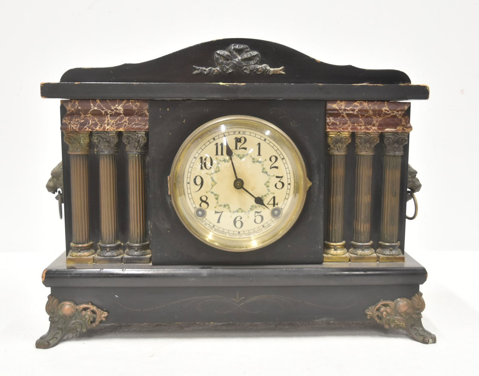 SESSIONS ADAMANTINE WOOD MANTEL CLOCK (1 of 9)