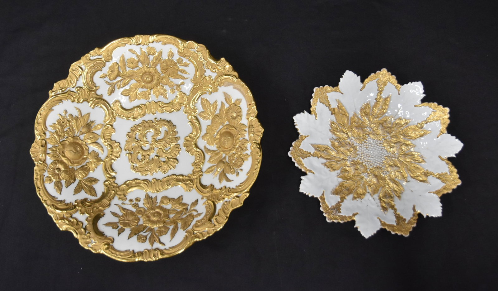 (2) MEISSEN PORCELAIN WHITE & GOLD PLATES (1 of 15)