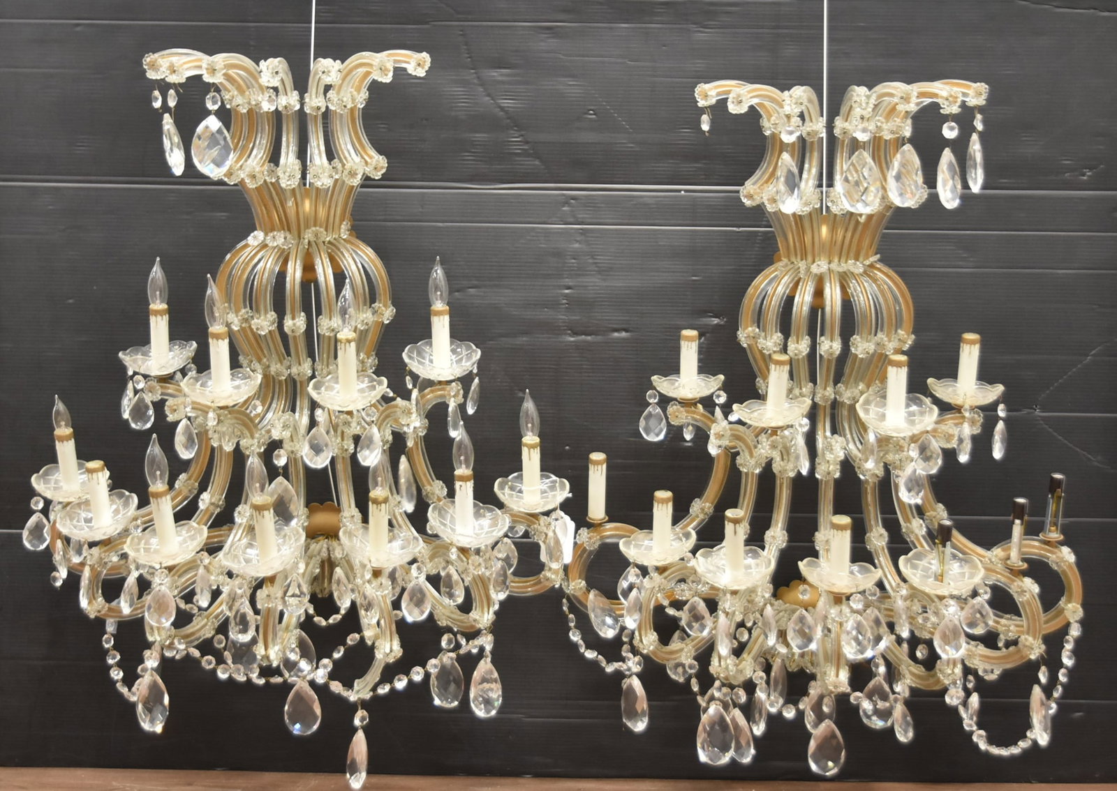 PALATIAL PAIR MARIA THERESA STYLE SCONCES (1 of 11)