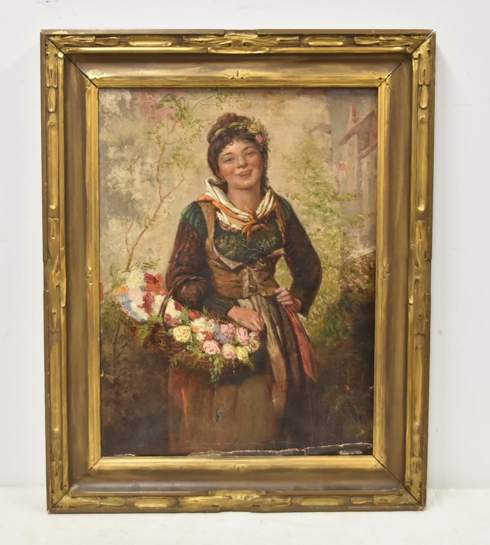 EDWIN ROBERTS , OIL ON CANVAS PORTRAIT OF WOMAN (1 of 16)