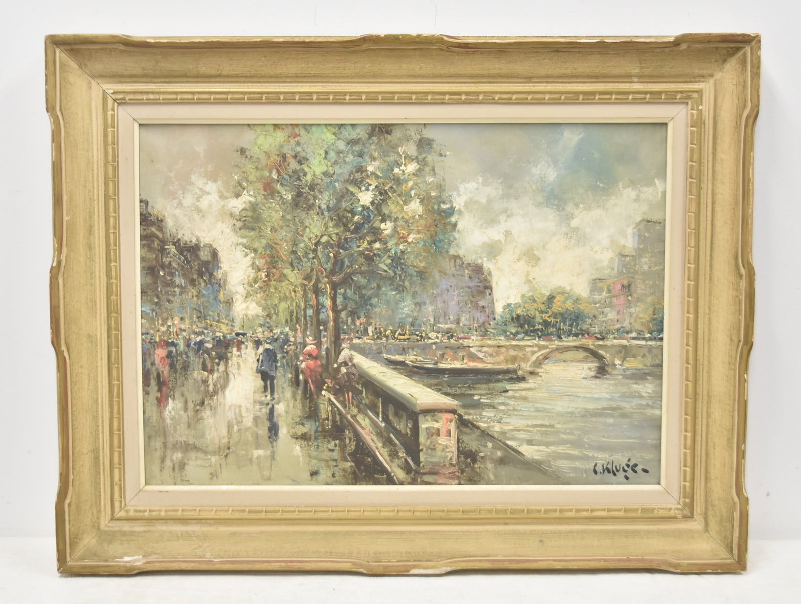 CONSTANTINE KLUGE , OIL ON CANVAS PARIS STREET (1 of 16)