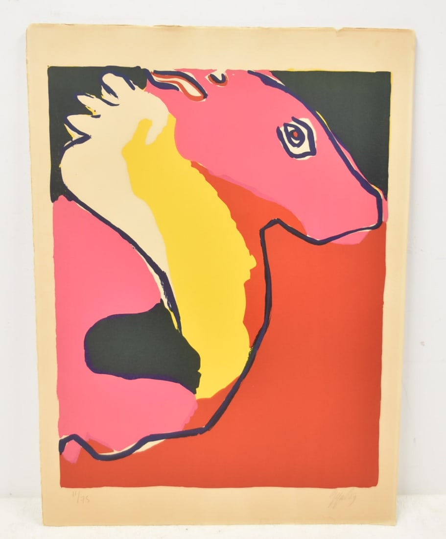 KAREL APPEL , RED HORSE COLOR LITHOGRAPH (1 of 10)