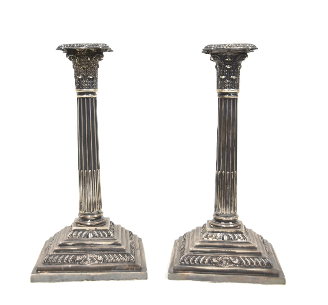 (Pr) JAMES DIXON STERLING CANDLESTICKS (1 of 11)