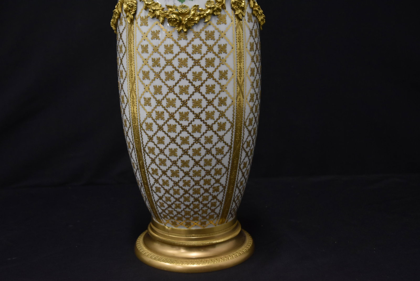 LARGE SEVRES ORMOLU MOUNTED VASE - 5