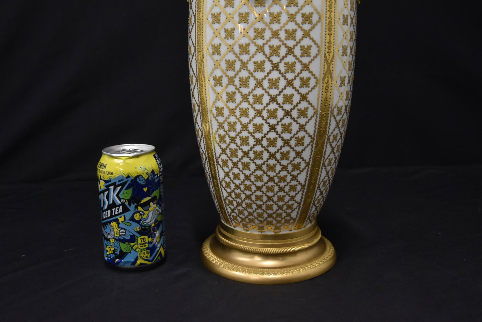 LARGE SEVRES ORMOLU MOUNTED VASE - 9
