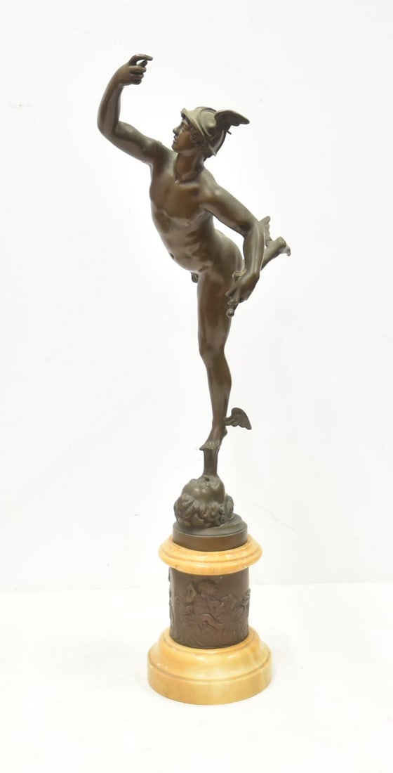 AFTER GIAMBOLOGNA BRONZE MERCURY SCULPTURE (1 of 16)
