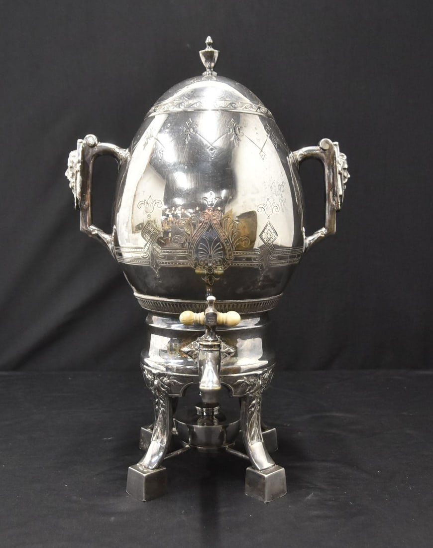 PARKER & CASPER SILVER PLATE SAMOVAR (1 of 12)
