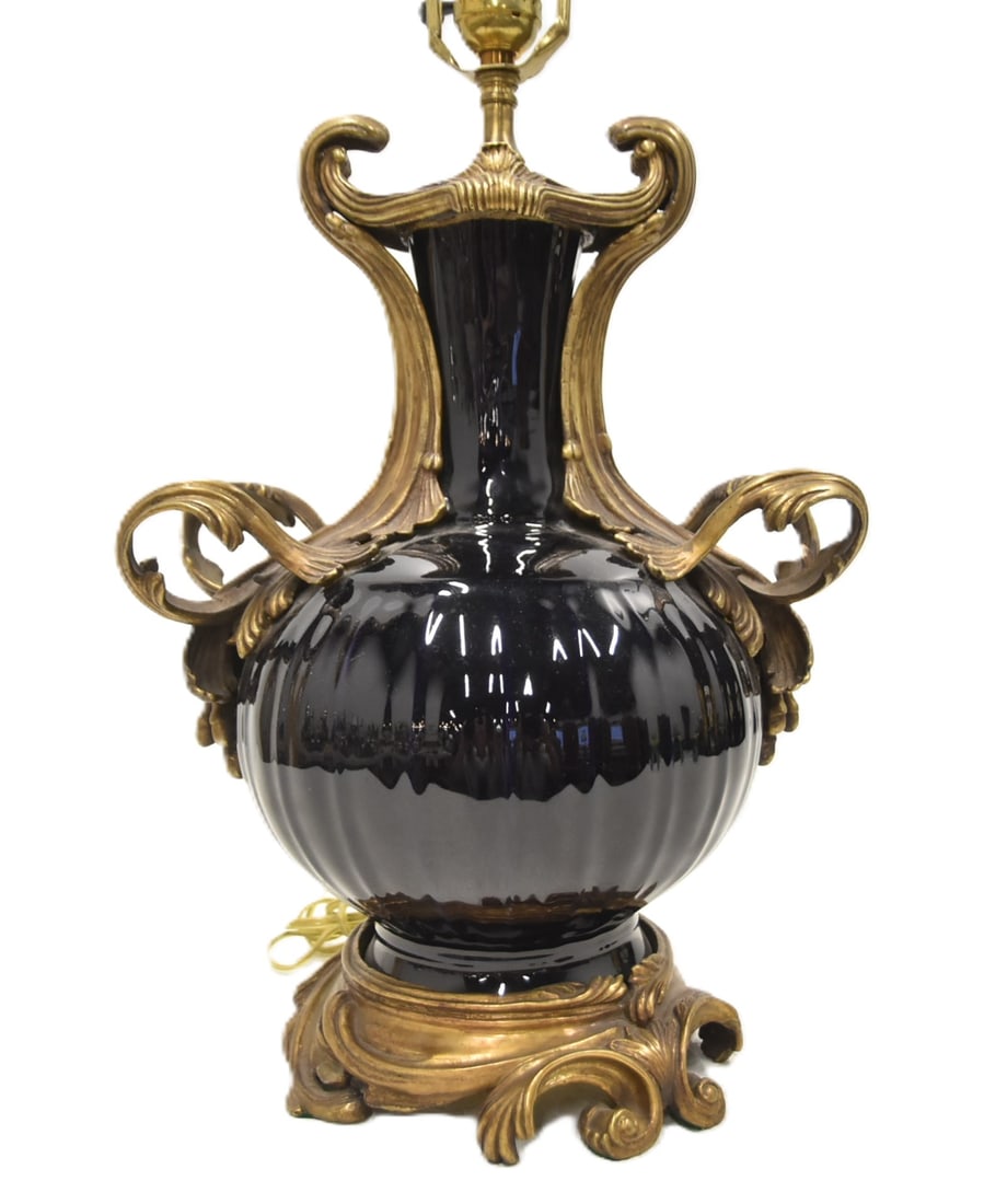 BRONZE MOUNTED PORCELAIN LAMP (1 of 5)