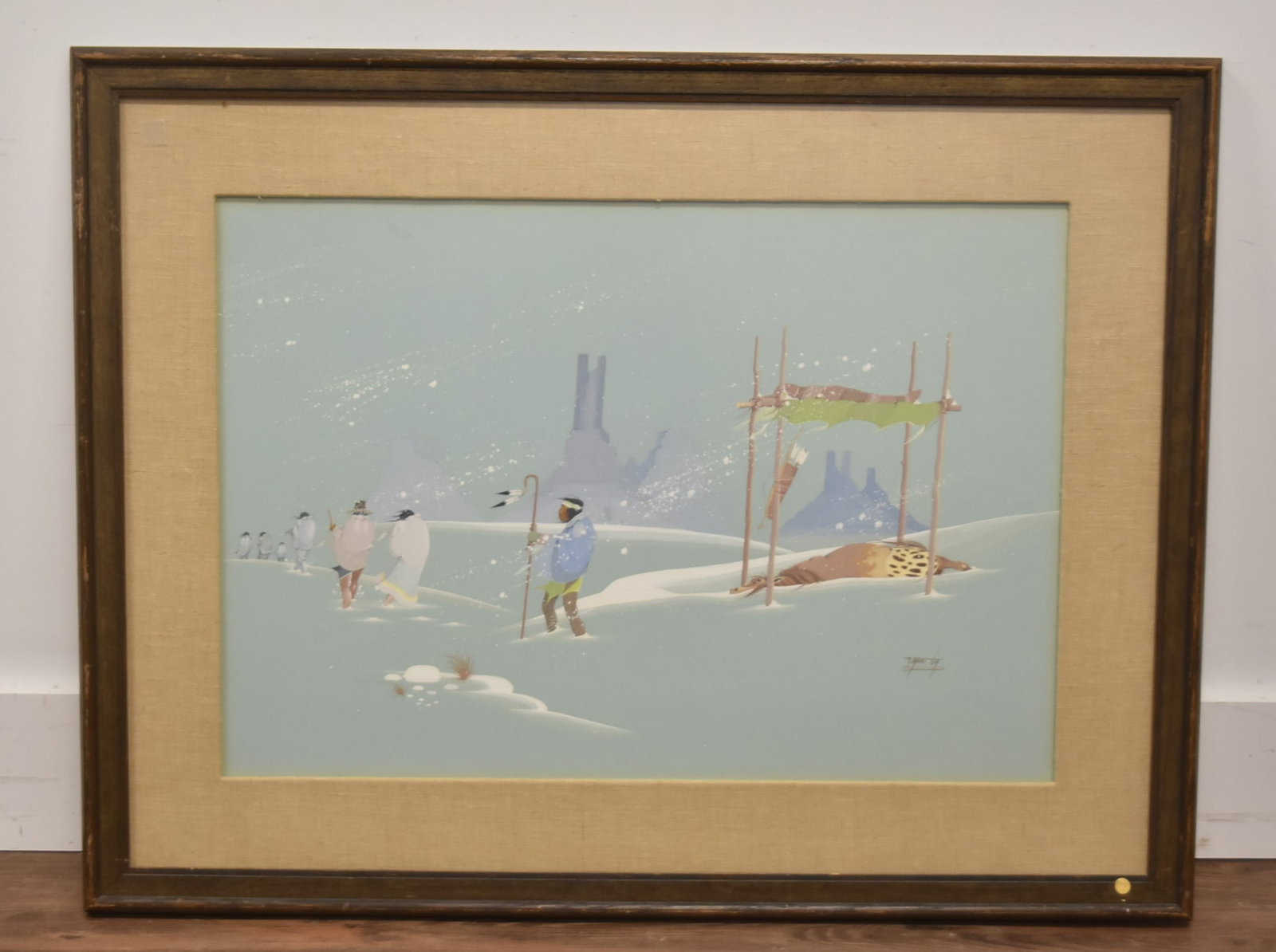 DONALD VANN , TEMPERA ON PAPER WINTER SCENE (1 of 11)