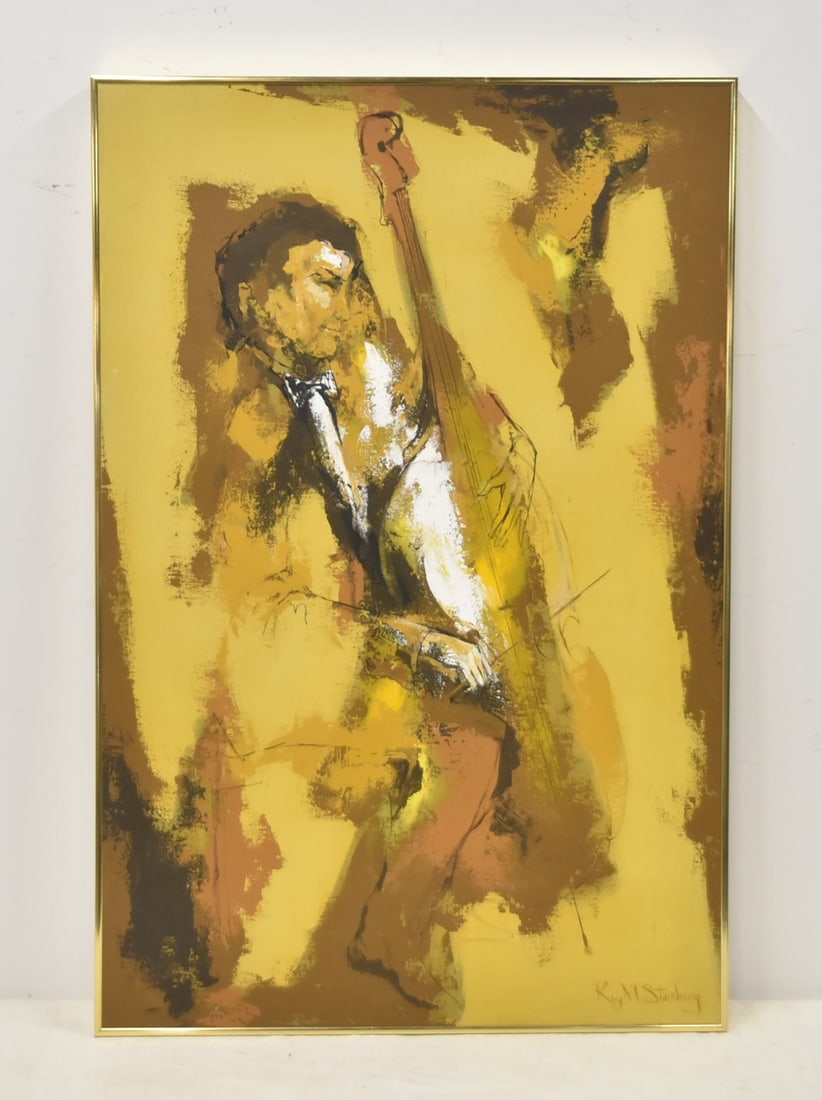 ROY STEINBERG OIL ON CANVAS CELLO PLAYER (1 of 9)