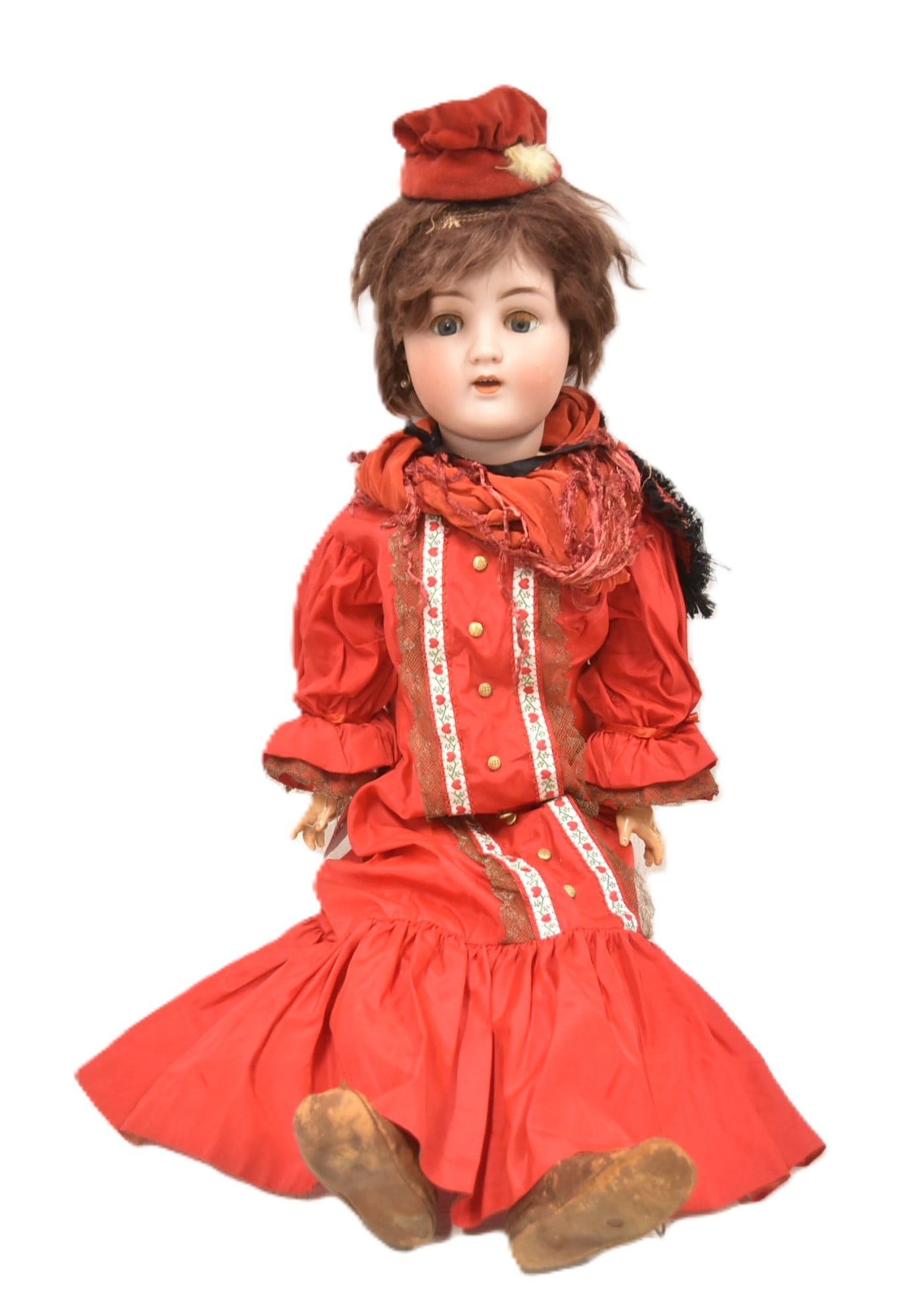 ABG 1362 GERMAN BISQUE HEAD DOLL - 30" TALL (1 of 15)