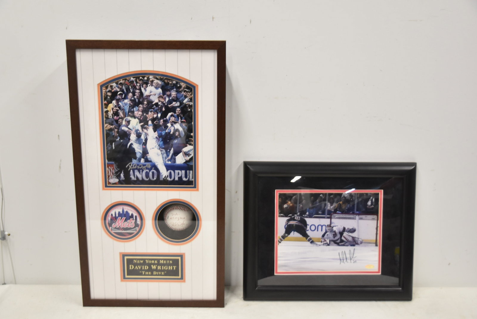 DAVID WRIGHT SIGNED COLLAGE / MARTIN BRODEUR - 2