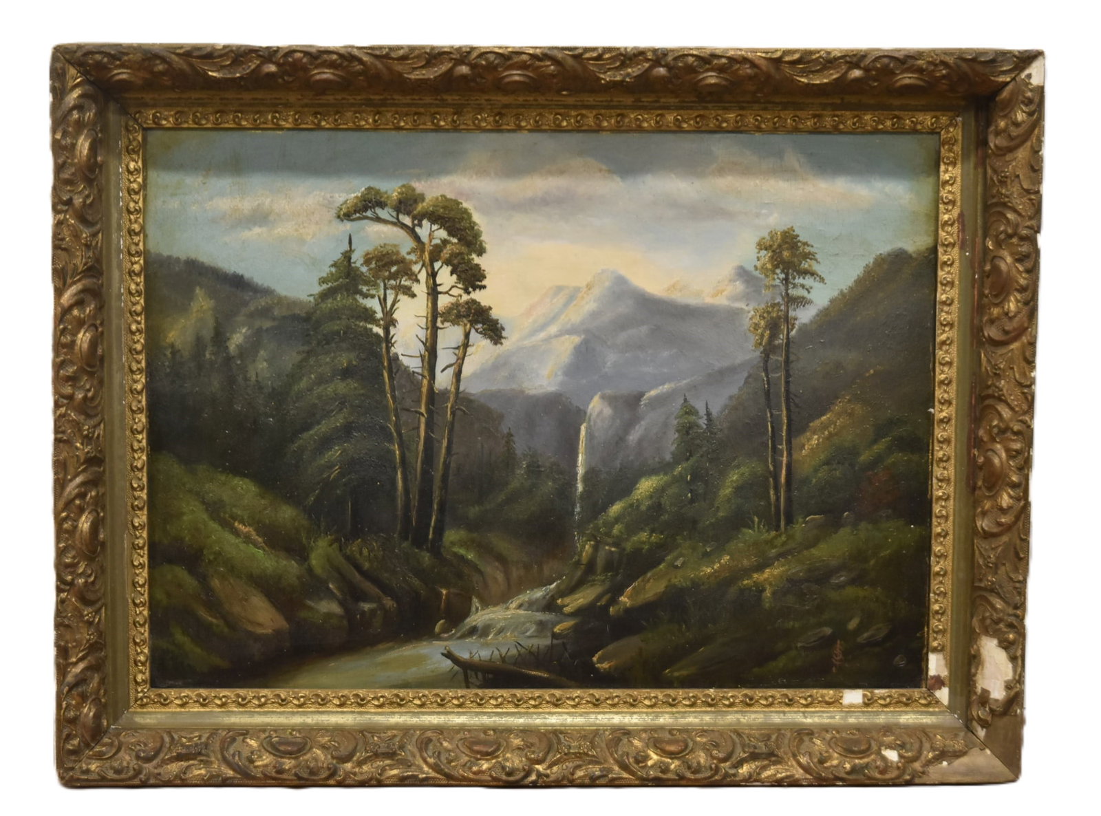 OIL ON BOARD MOUNTAIN RIVER LANDSCAPE (1 of 13)