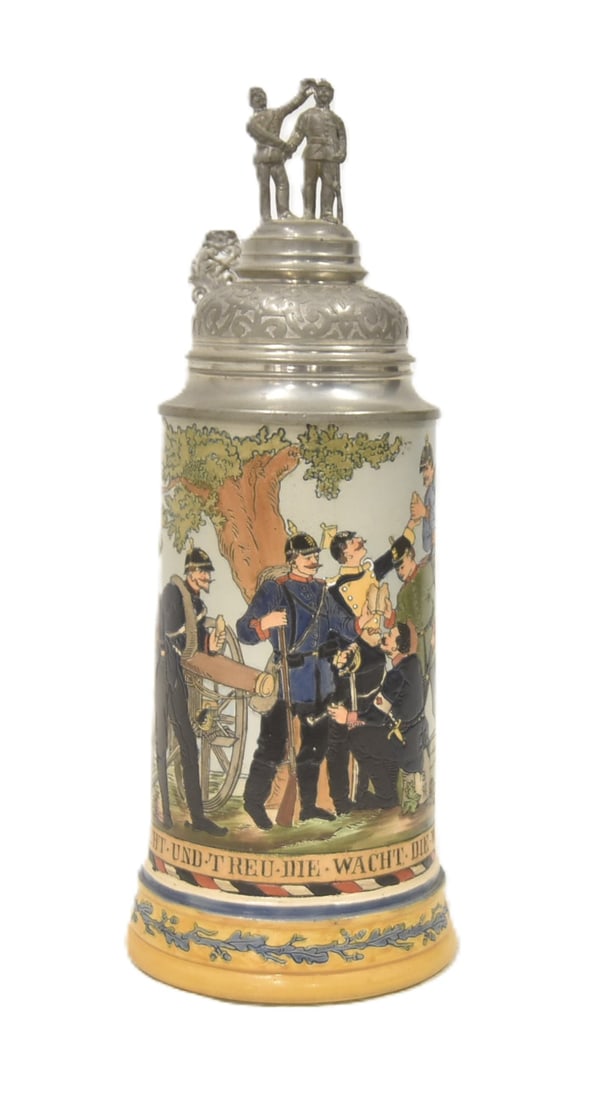 HAUBER & REUTHER HR 442 SOLDIERS BEER STEIN (1 of 17)