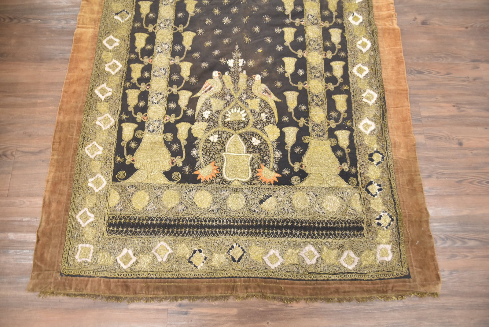 ANTIQUE SILVER THREAD WALL HANGING - 3