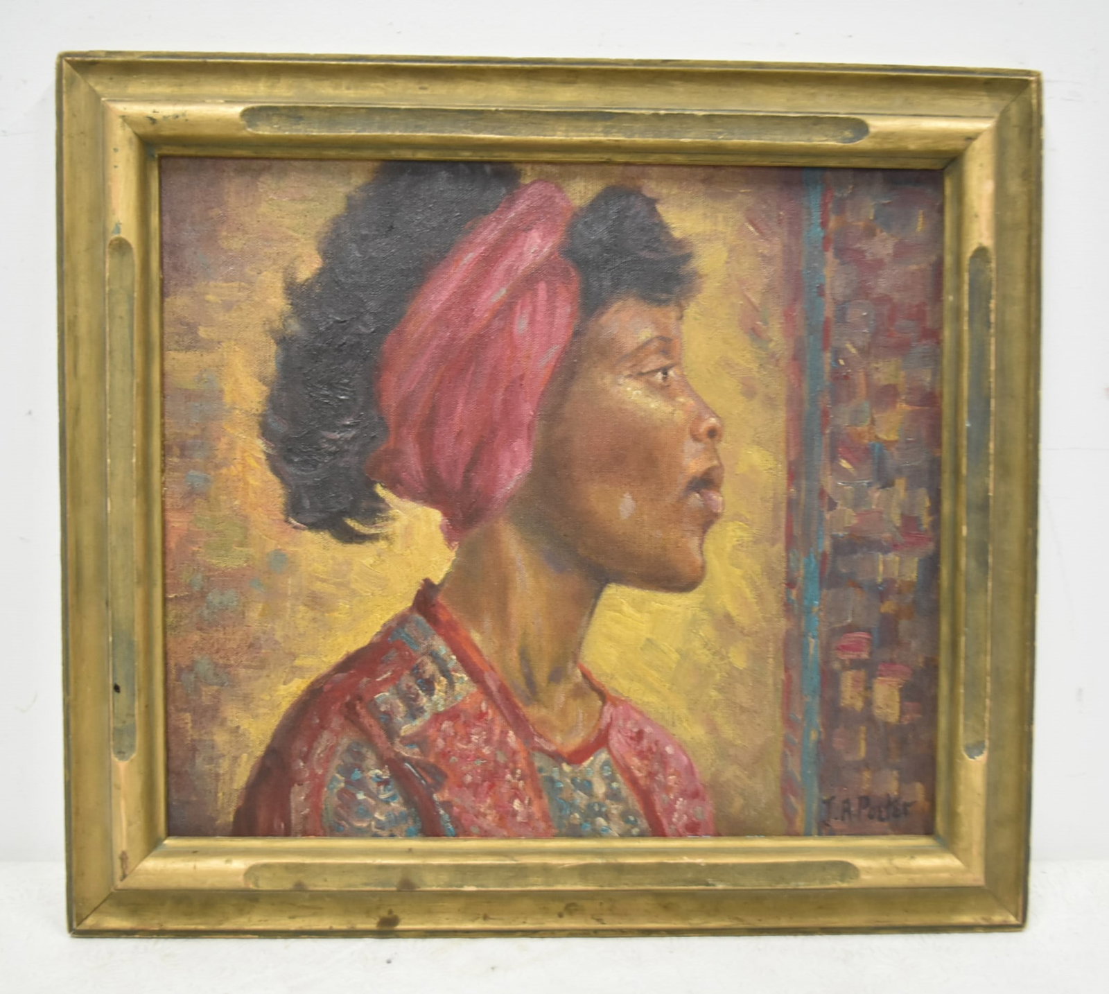 JAMES A PORTER , OIL ON BOARD PORTRAIT (1 of 10)