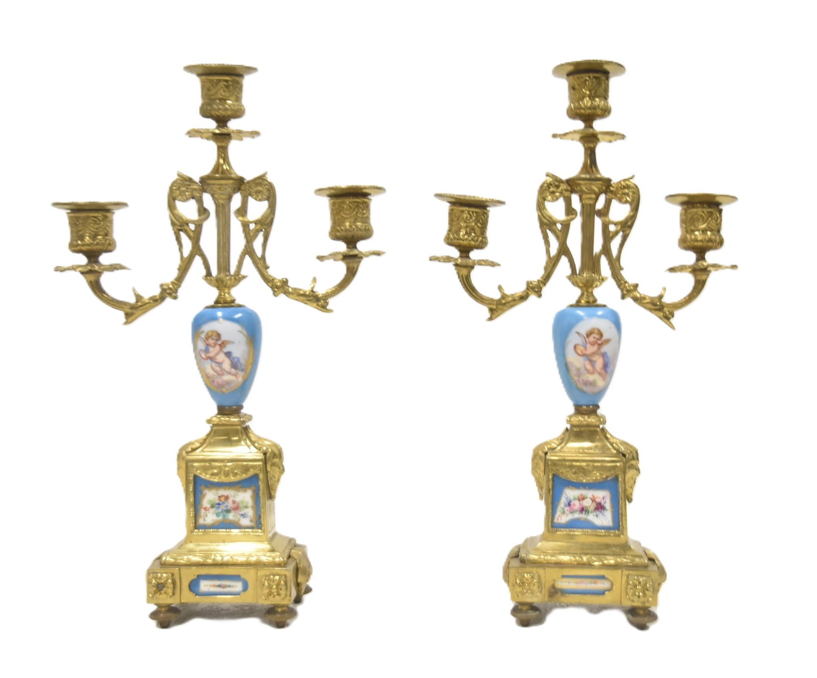 (Pr) CABINET SIZE POLISHED BRASS CANDLESTICKS (1 of 8)