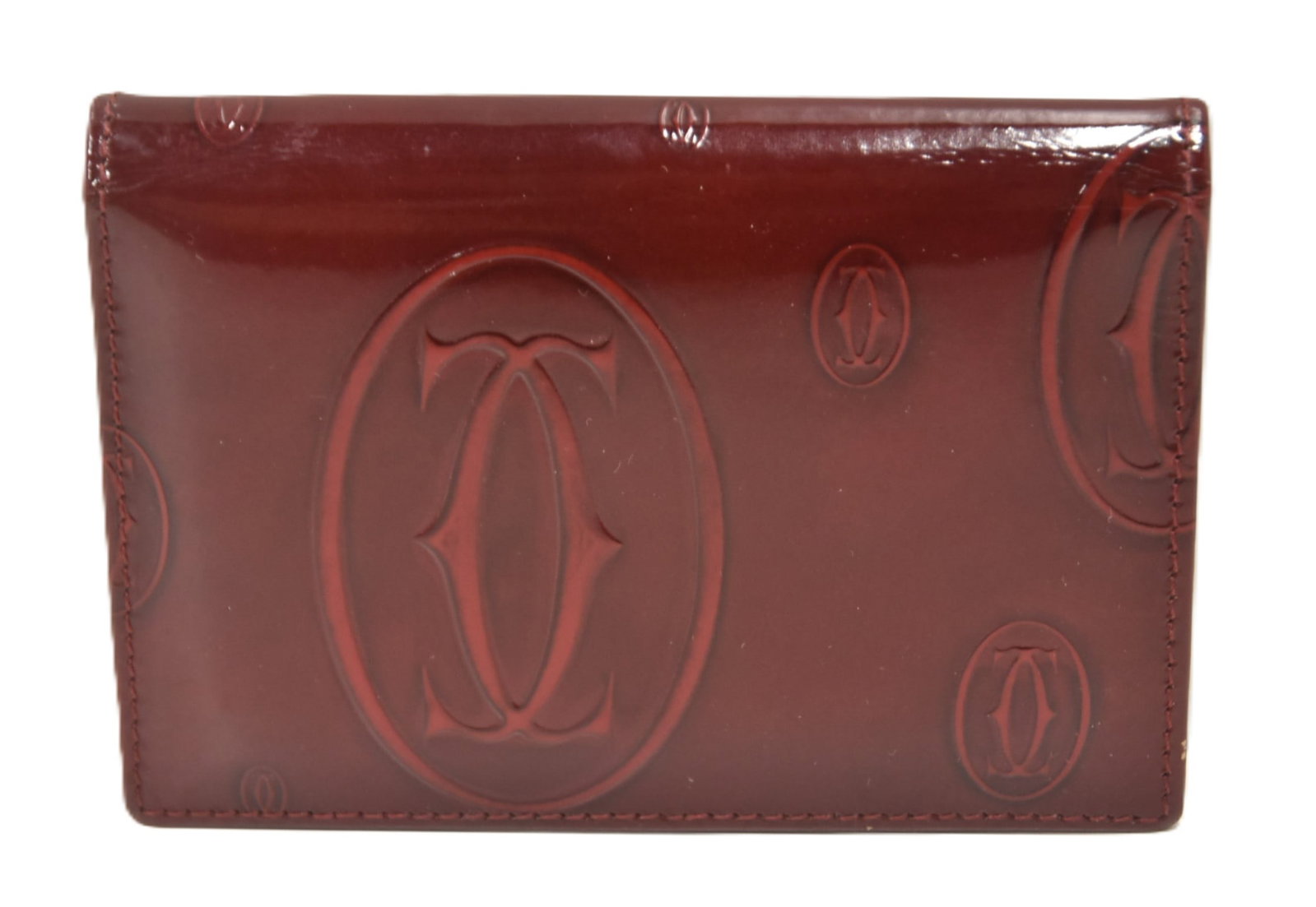 CARTIER PARIS RED LEATHER BI FOLD WALLET (1 of 10)