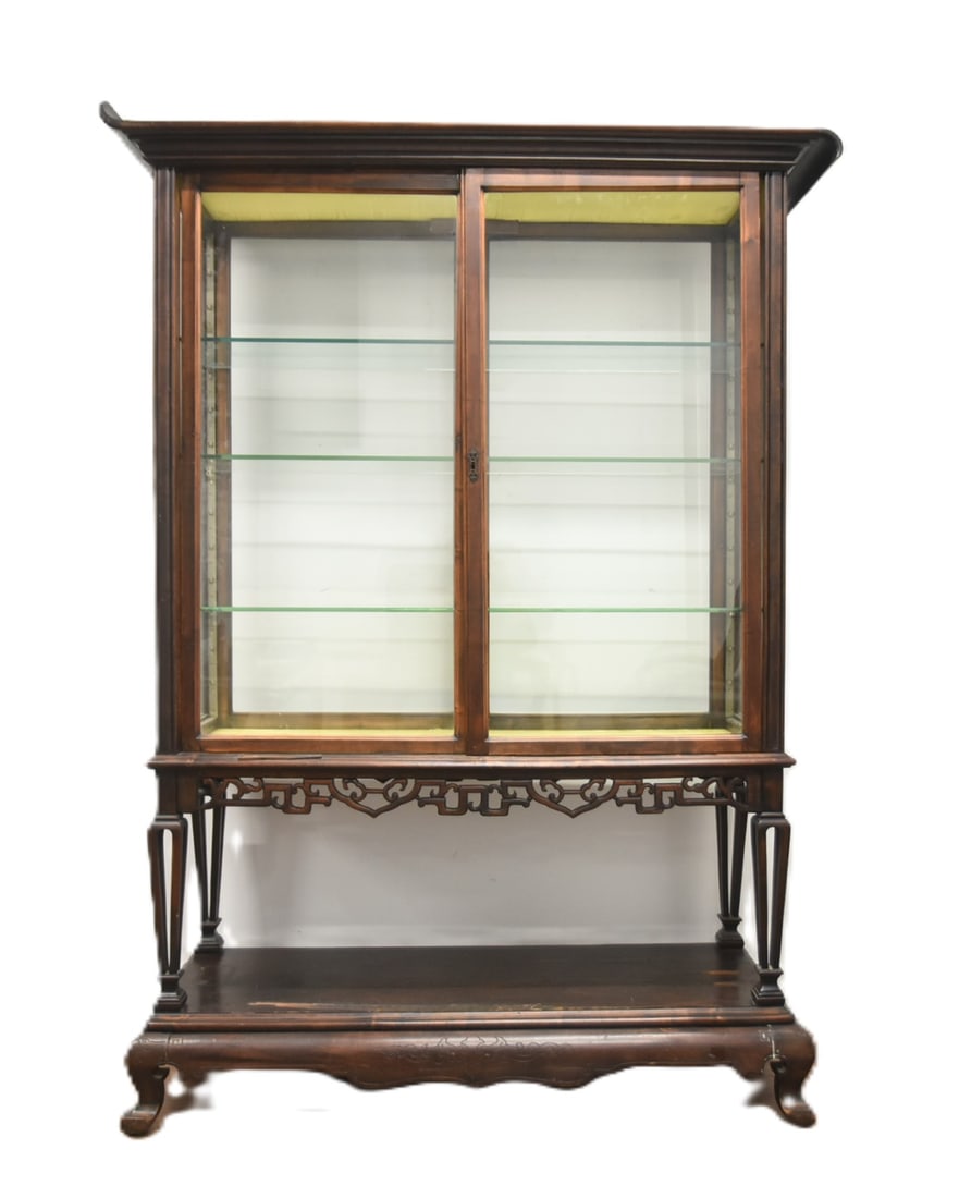 LARGE FRENCH JAPANISM CURIO VITRINE CABINET (1 of 15)