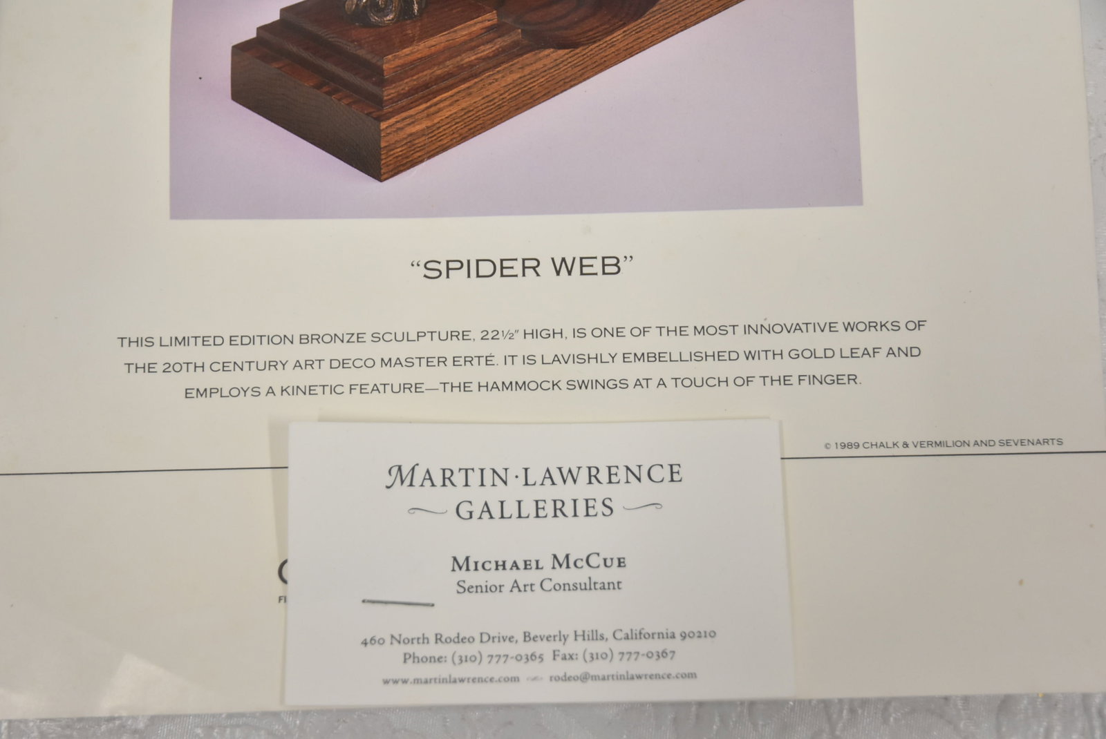 ERTE "SPIDER WEB" BRONZE - 20