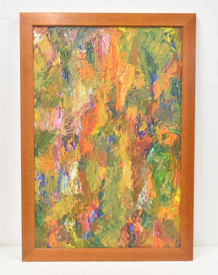 JEAN MARIE HAESSLE , OIL ON BOARD ABSTRACT (1 of 8)