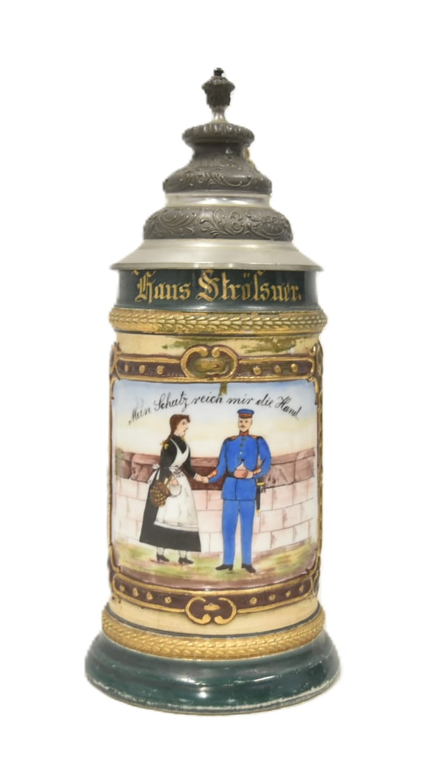 RARE HR 18 HAND PAINTED PORCELAIN STEIN (1 of 11)