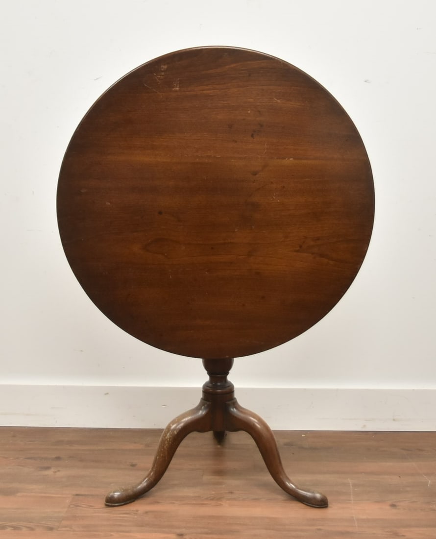 ANTIQUE MAHOGANY QUEEN ANNE TILT TOP TABLE (1 of 8)