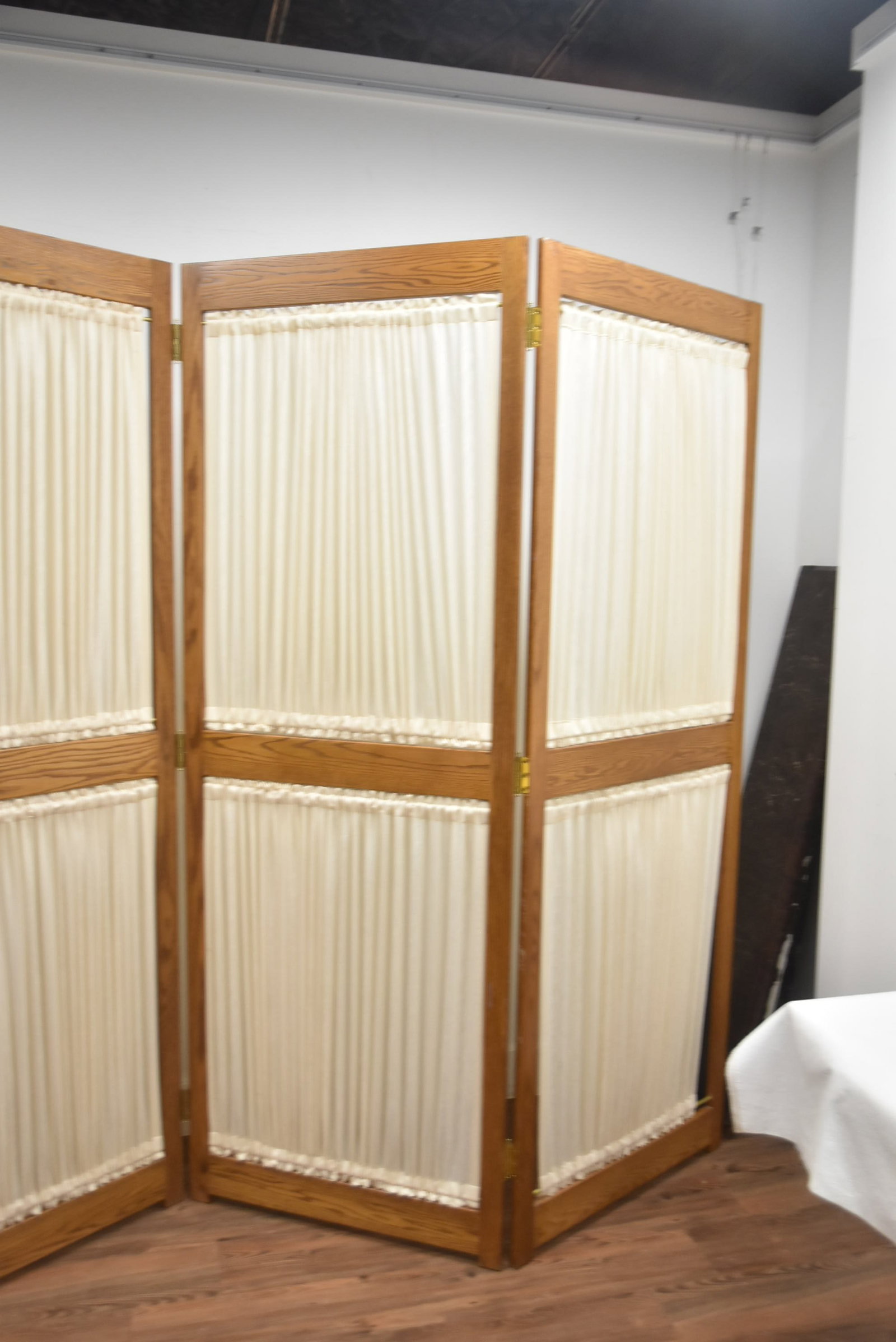 4-PANEL OAK ROOM DIVIDER SCREEN - 6