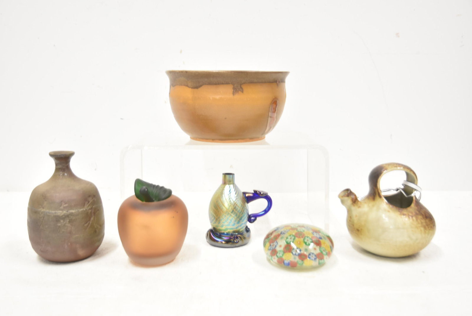 ASSORTED ART POTTERY & ART GLASS LOT (1 of 14)