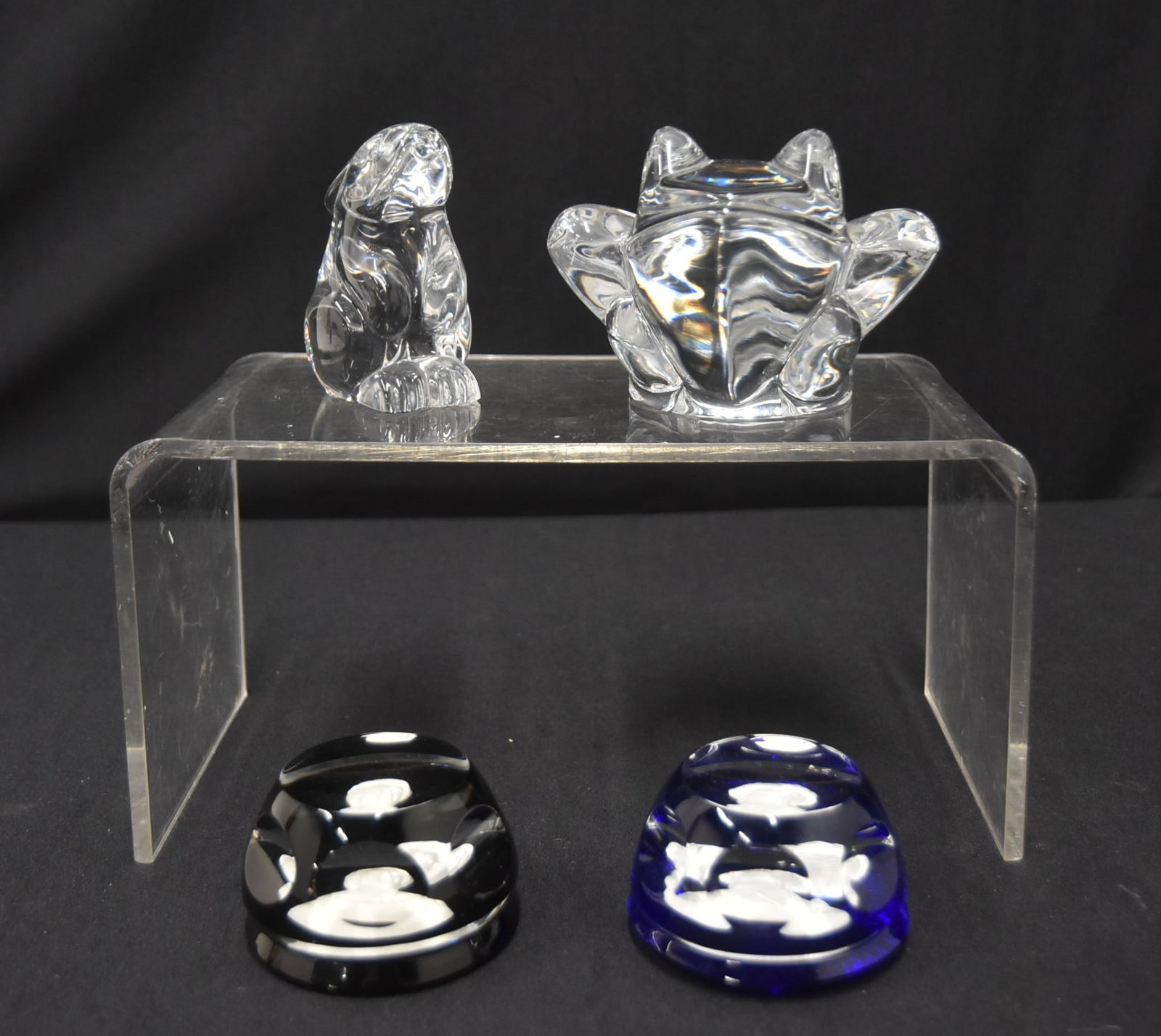 (2) BACCARAT PAPERWEIGHTS / DAUM FROG / RABBIT (1 of 14)