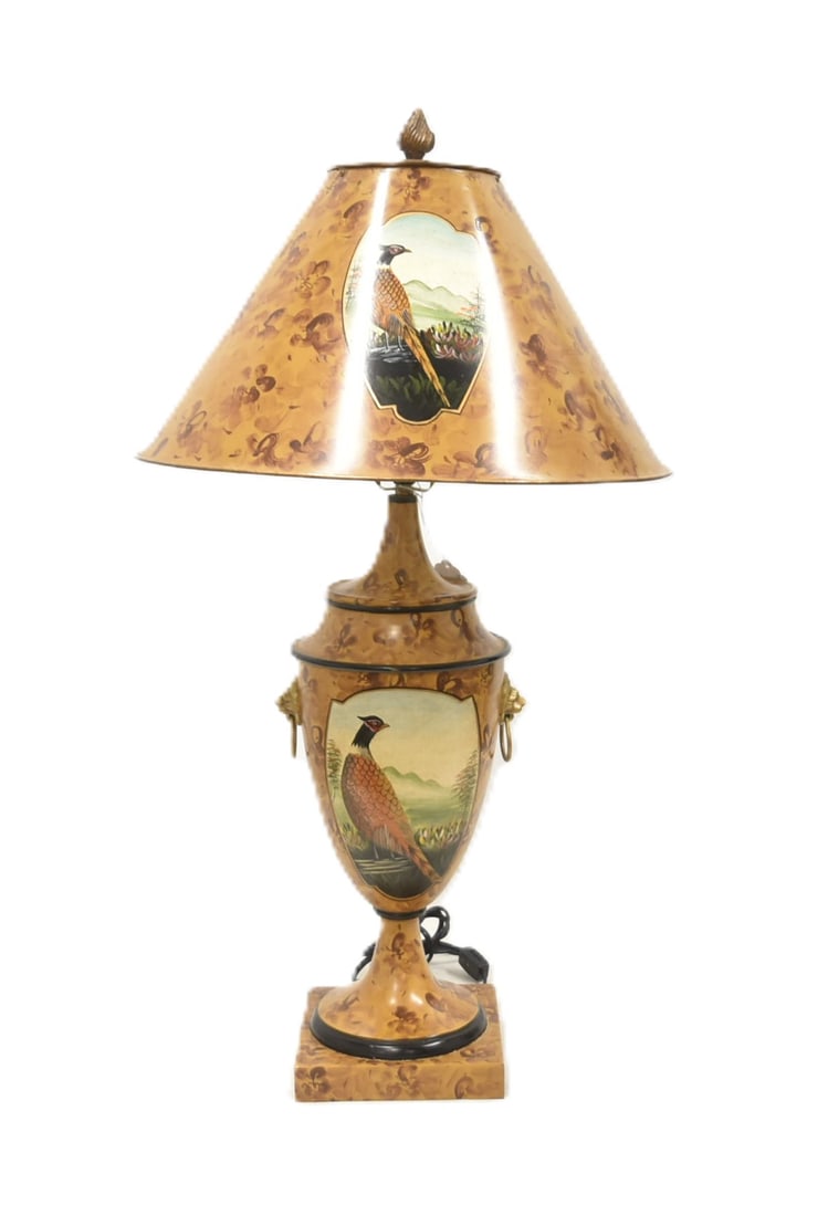 DECORATIVE DESIGNOR LAMP WITH HAND PAINTED ACCENTS (1 of 8)