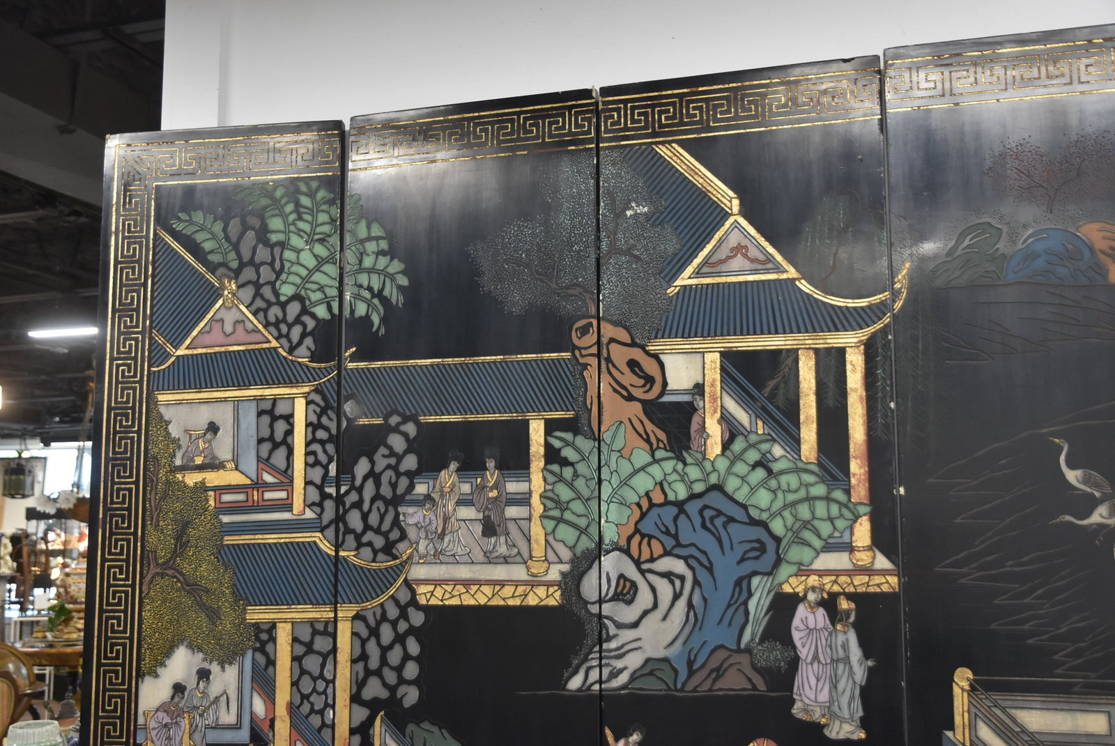 6-PANEL LACQUER COROMANDEL SCREEN - 10