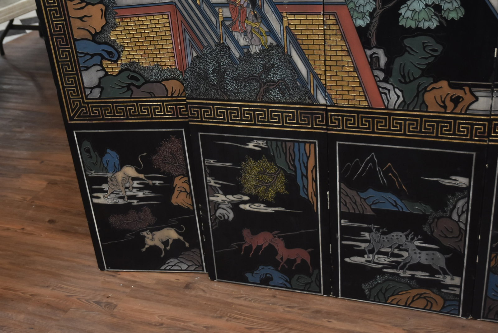6-PANEL LACQUER COROMANDEL SCREEN - 11