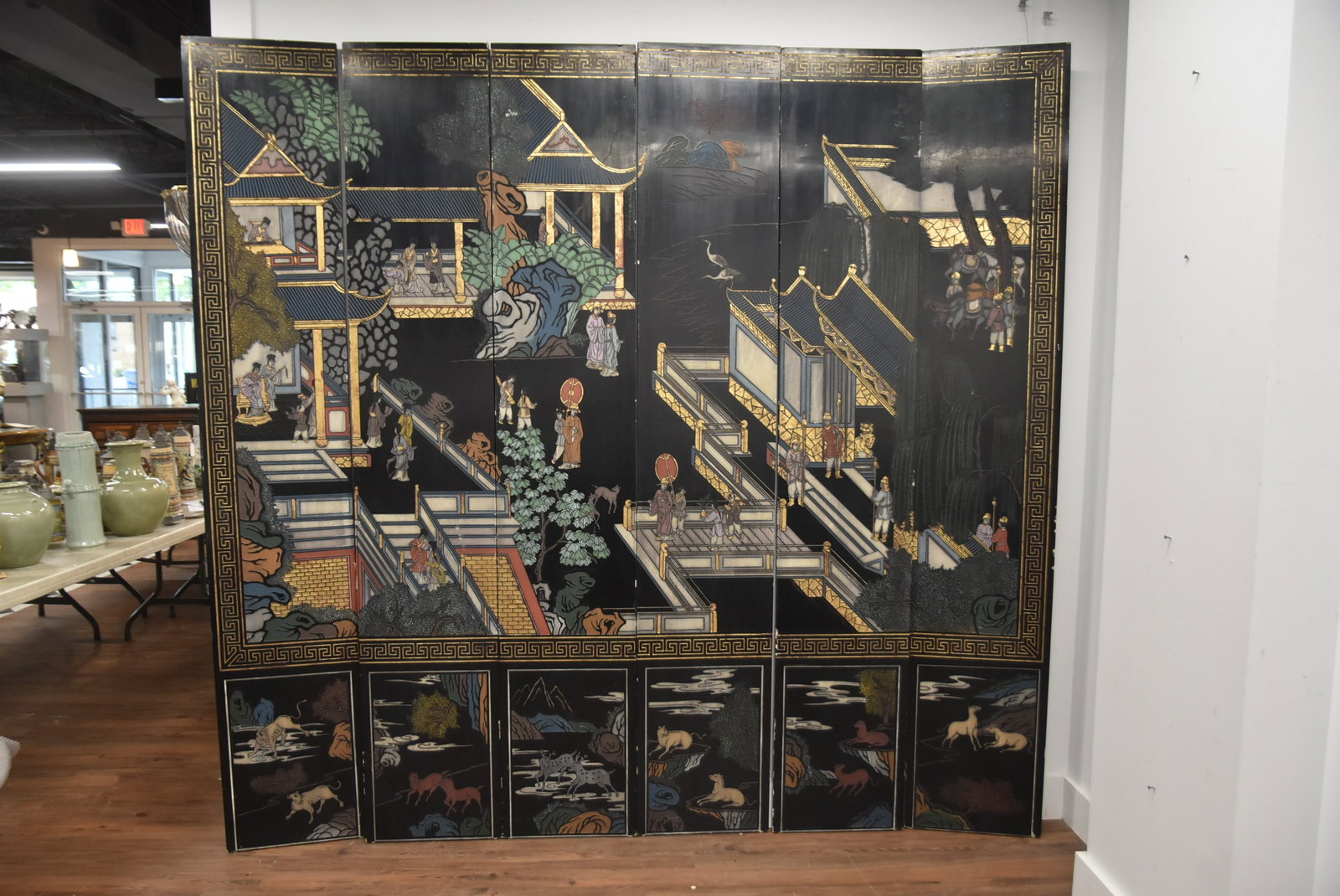 6-PANEL LACQUER COROMANDEL SCREEN - 2
