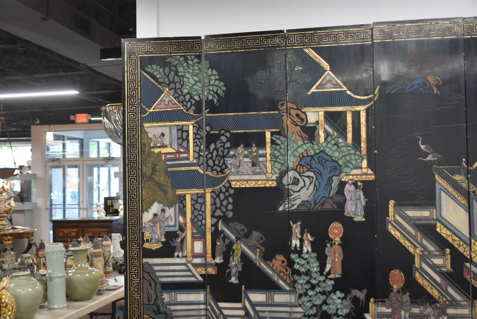 6-PANEL LACQUER COROMANDEL SCREEN - 4