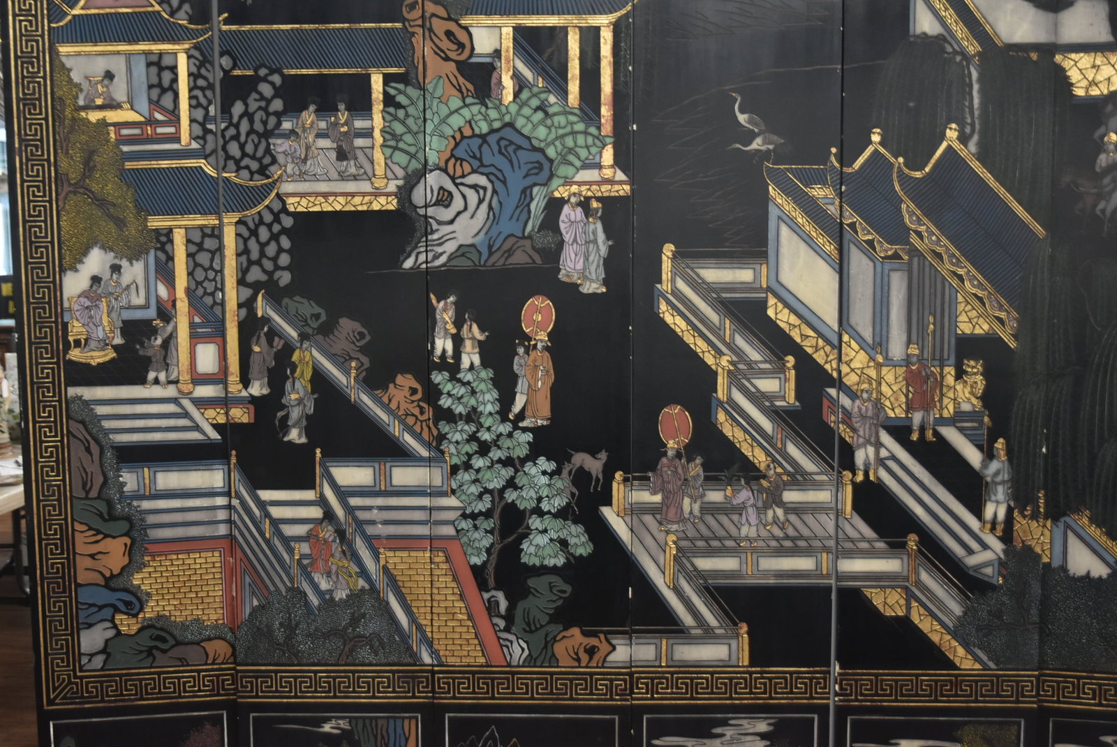 6-PANEL LACQUER COROMANDEL SCREEN - 8