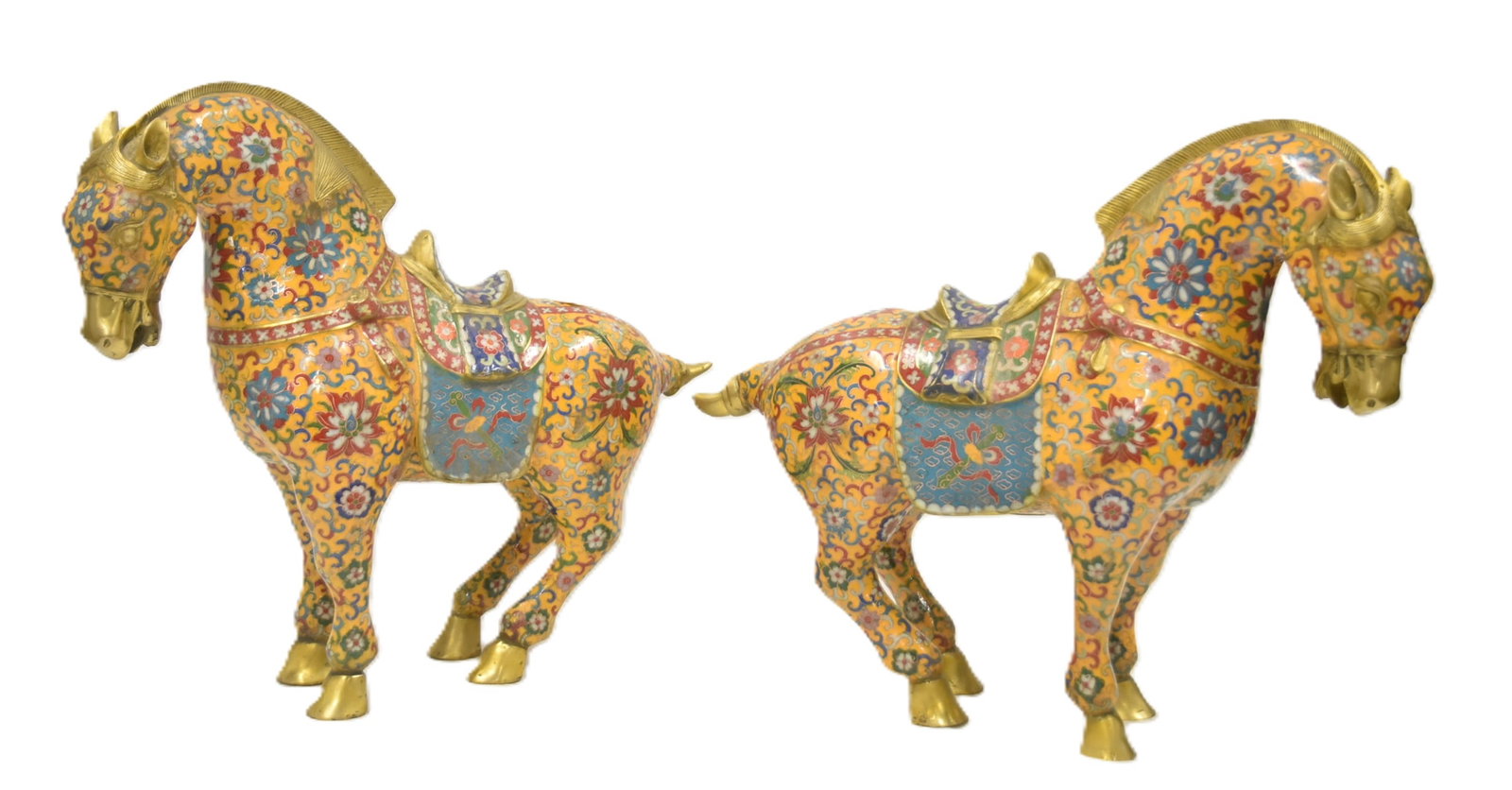 (Pr) LARGE CHINESE CLOISONNE TANG HORSE (1 of 13)