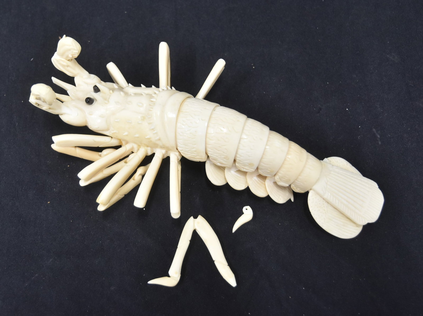 ANTIQUE ARTICULATED BONE LOBSTER (1 of 7)