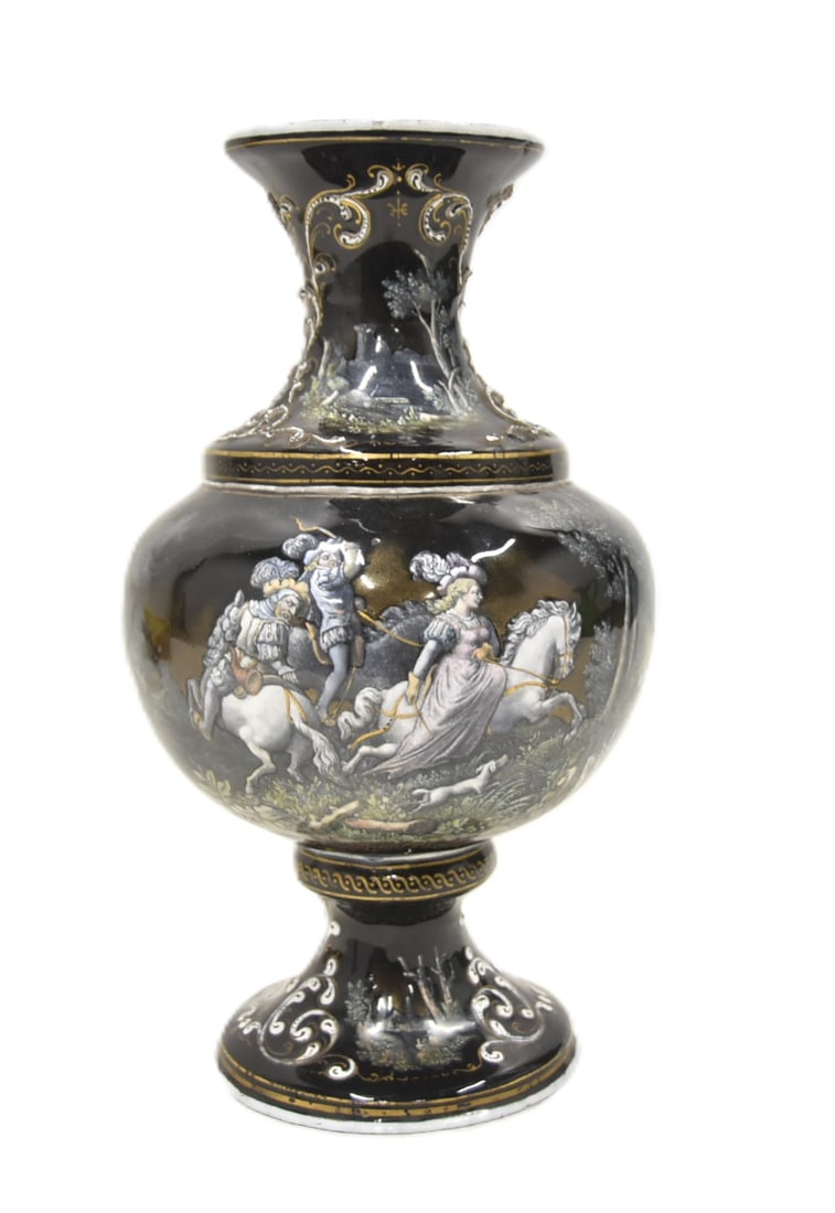ANTIQUE LIMOGES FRENCH ENAMEL VASE (1 of 12)