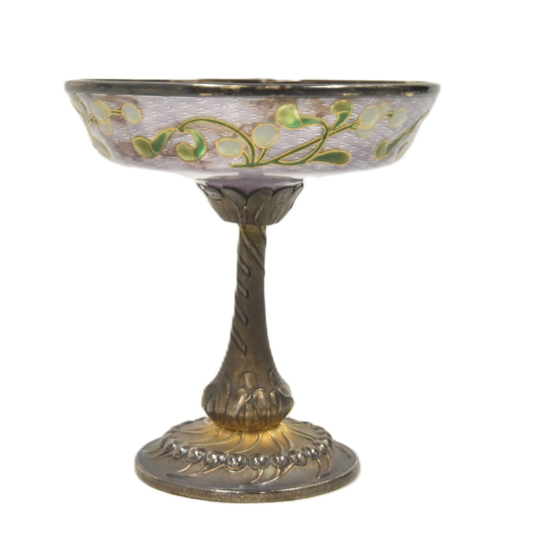 SILVER PLIQUE A JOUR ENAMEL COMPOTE (1 of 16)