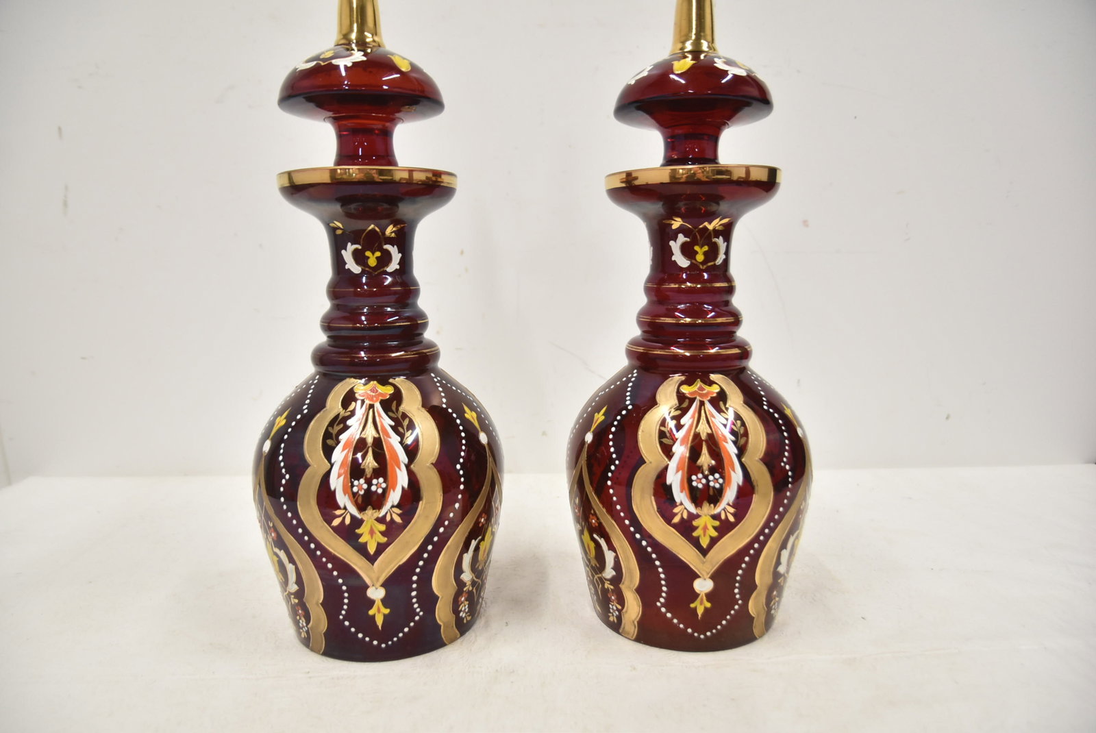 (Pr) BOHEMIAN RUBY RED DECANTERS - 4