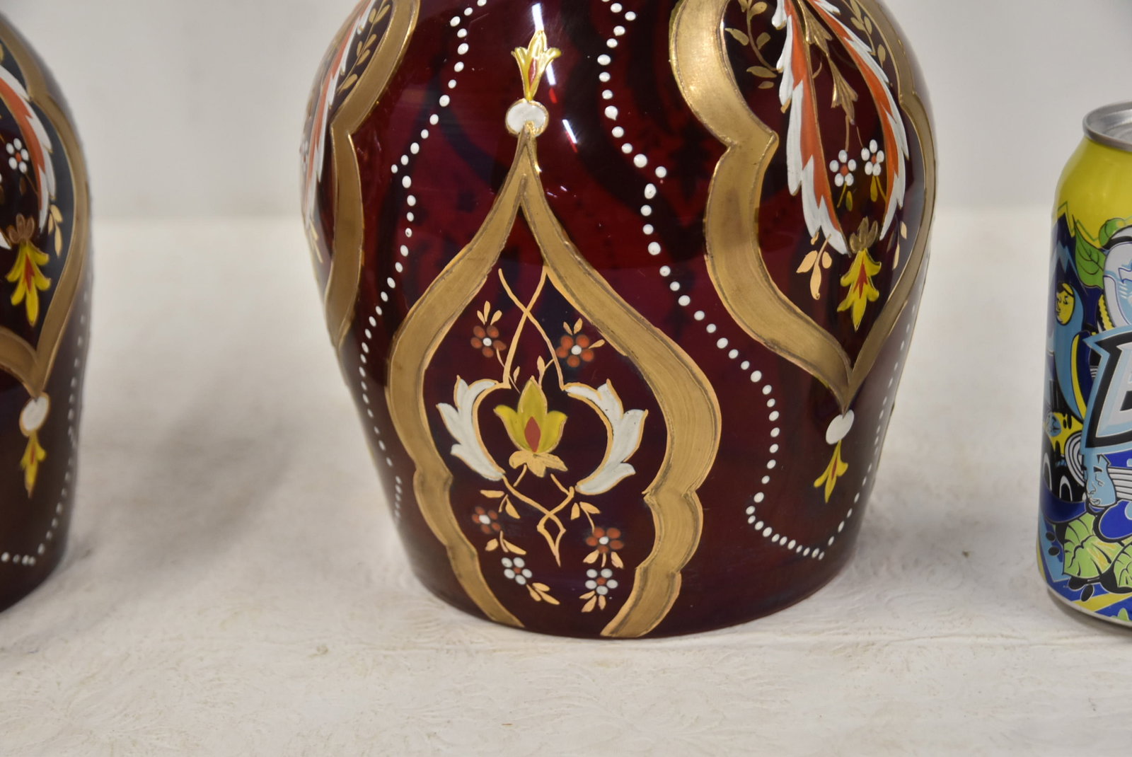 (Pr) BOHEMIAN RUBY RED DECANTERS - 8