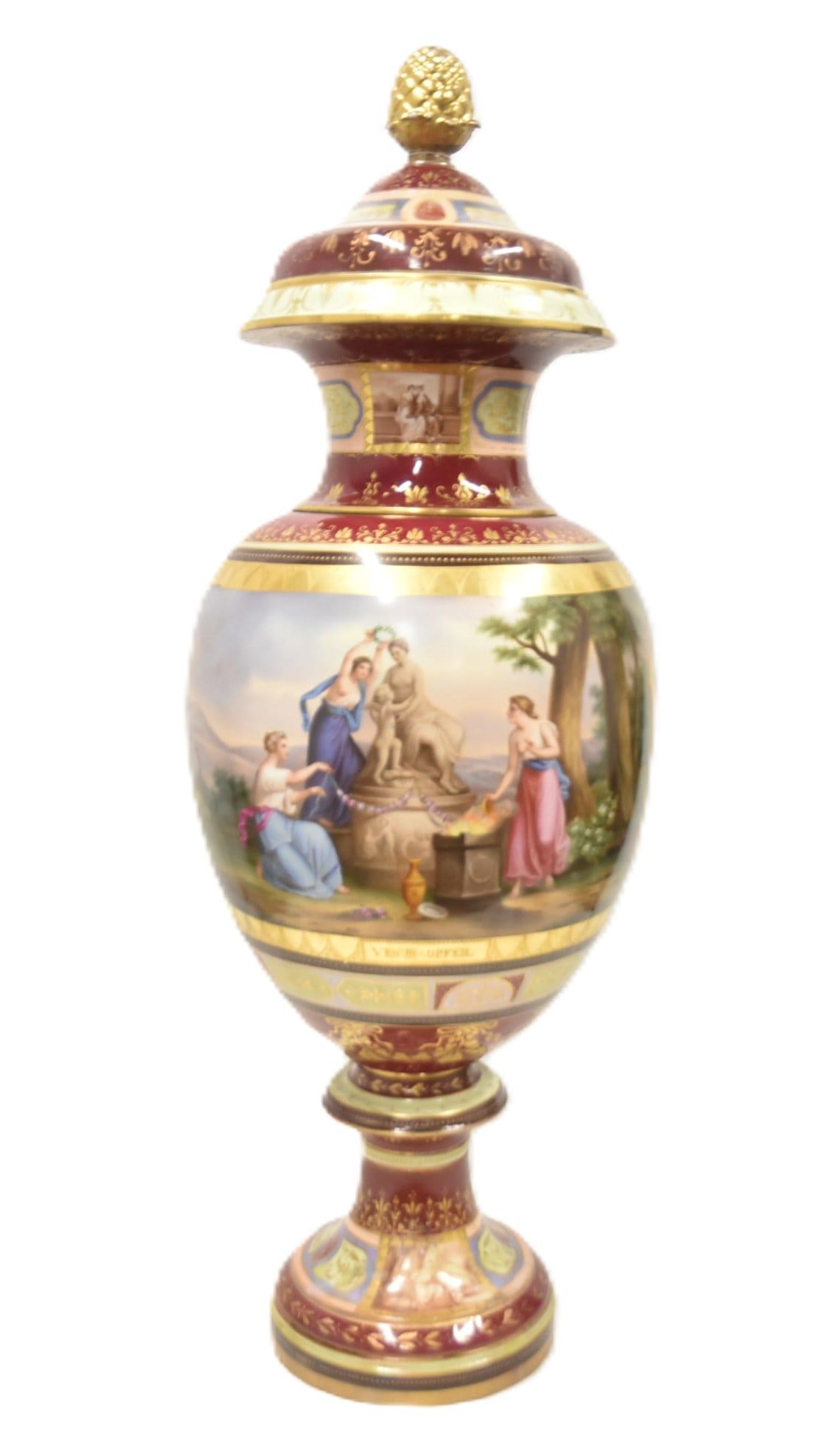 PALATIAL ROYAL VIENNA MYTHOLOGICAL COVERED URN (1 of 18)